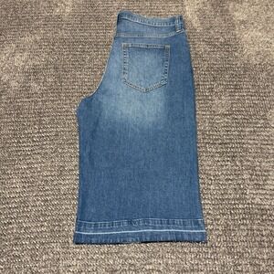 GAP Womens Wide Leg Cropped Capri Jeans Size 18 34 Blue Denim Stretch